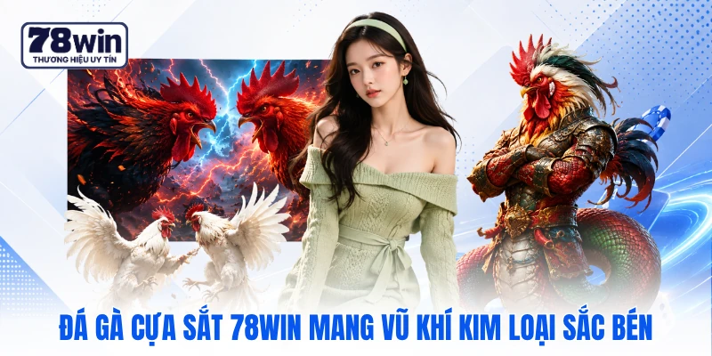Đá gà cựa sắt 78WIN mang vũ khí kim loại sắc bén Đá gà cựa sắt 78WIN mang vũ khí kim loại sắc bén